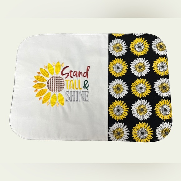 Hand Crafted Placemat and Bowl Cozy Sunflower Daisy Stand Tall & Shine - Picture 2 of 11